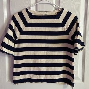 Crew Cuts (J. Crew Kids) White & Blue Striped Top